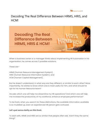 Decoding The Real Difference Between HRMS, HRIS, and HCM ...