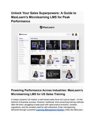 Unlock Your Sales Superpowers_ A Guide to MaxLearn’s Microlearning LMS ...