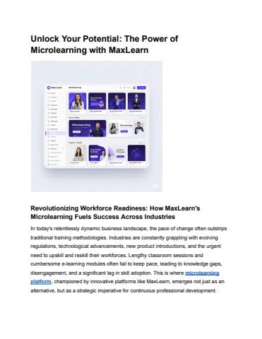 Unlock Your Potential_ The Power of Microlearning with MaxLearn ...