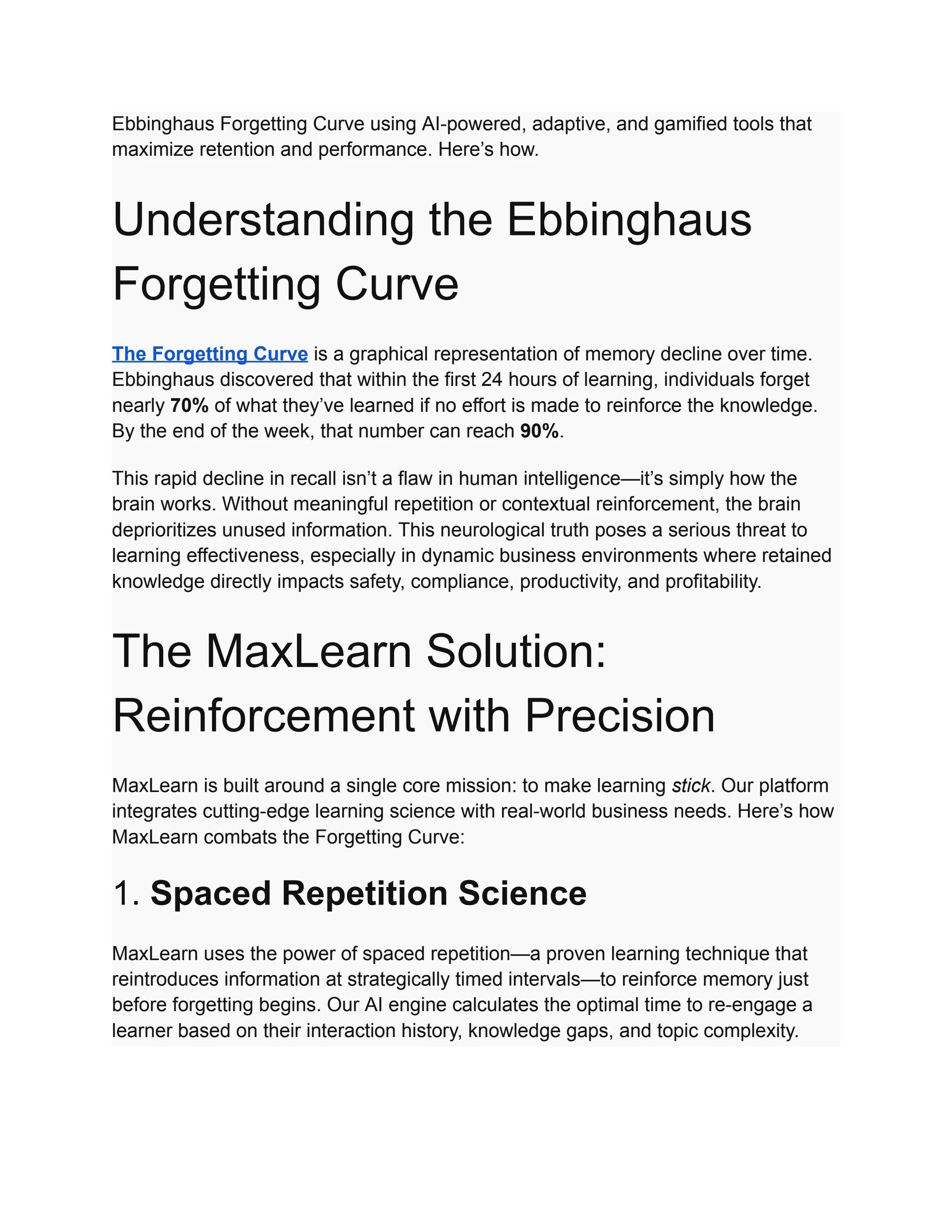 Maximize Retention_ How MaxLearn Combats the Curve of Forgetting