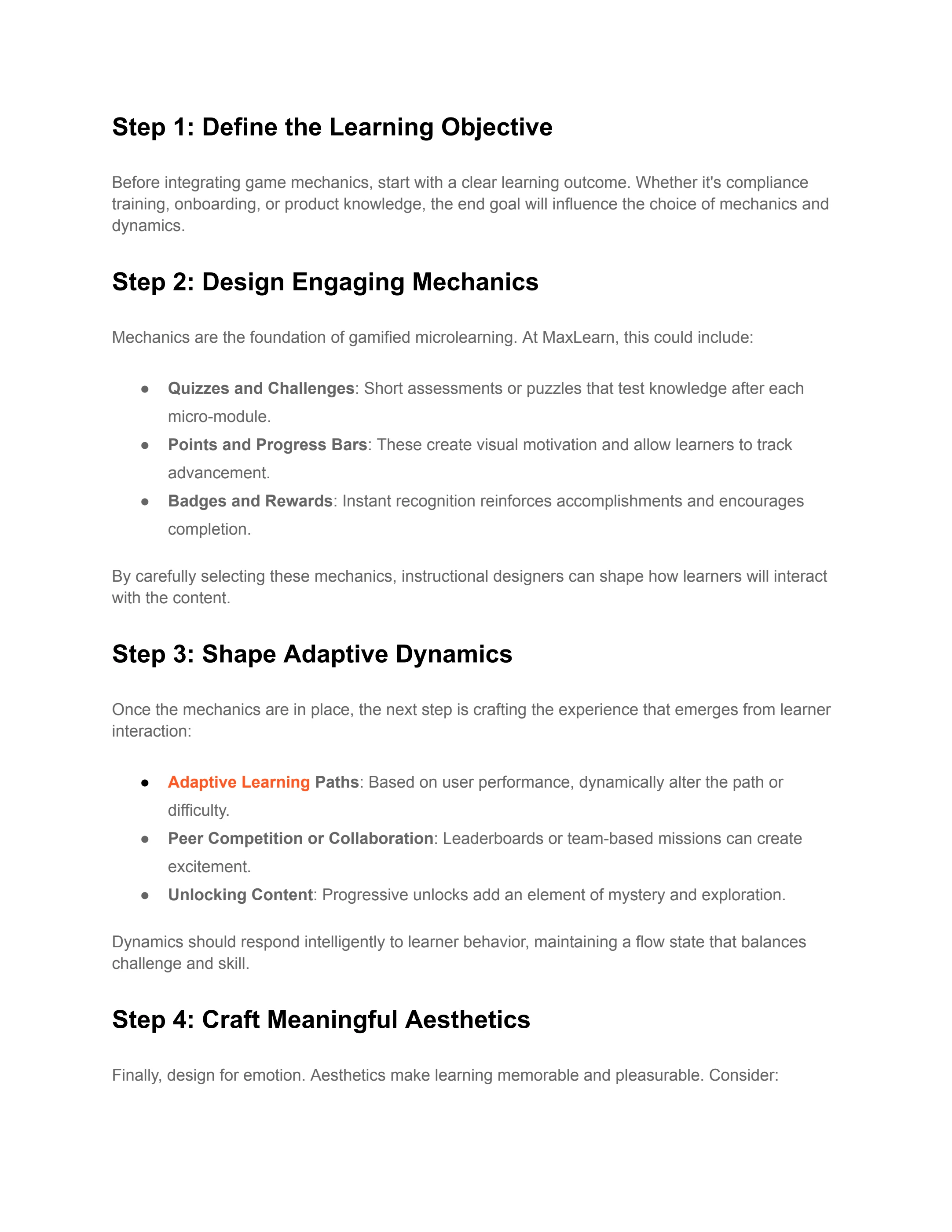How the MDA Framework Enhances Microlearning Experiences