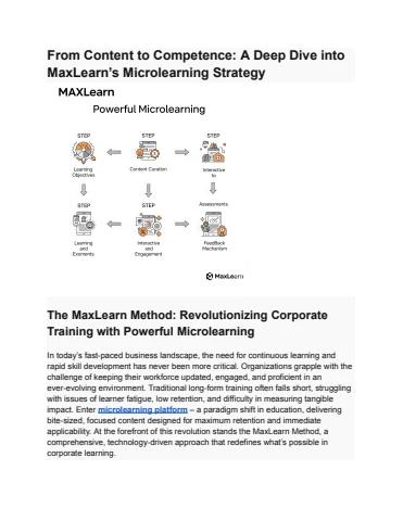 From Content to Competence_ A Deep Dive into MaxLearn’s Microlearning ...