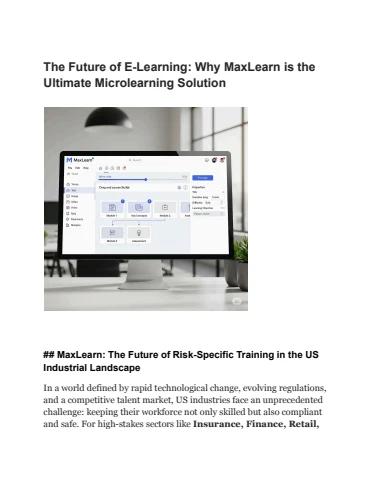 The Future of E-Learning_ Why MaxLearn is the Ultimate Microlearning ...