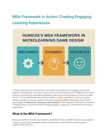 MDA Framework in Action_ Creating Engaging Learning Experiences