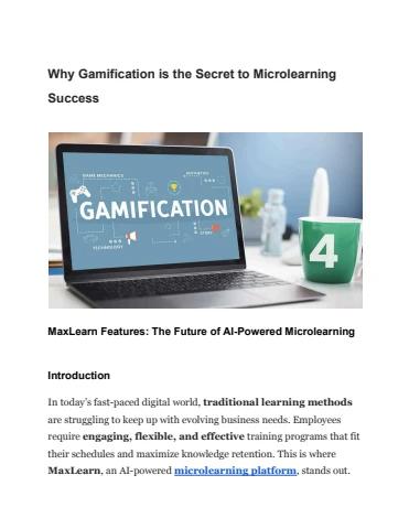 Why Gamification is the Secret to Microlearning Success