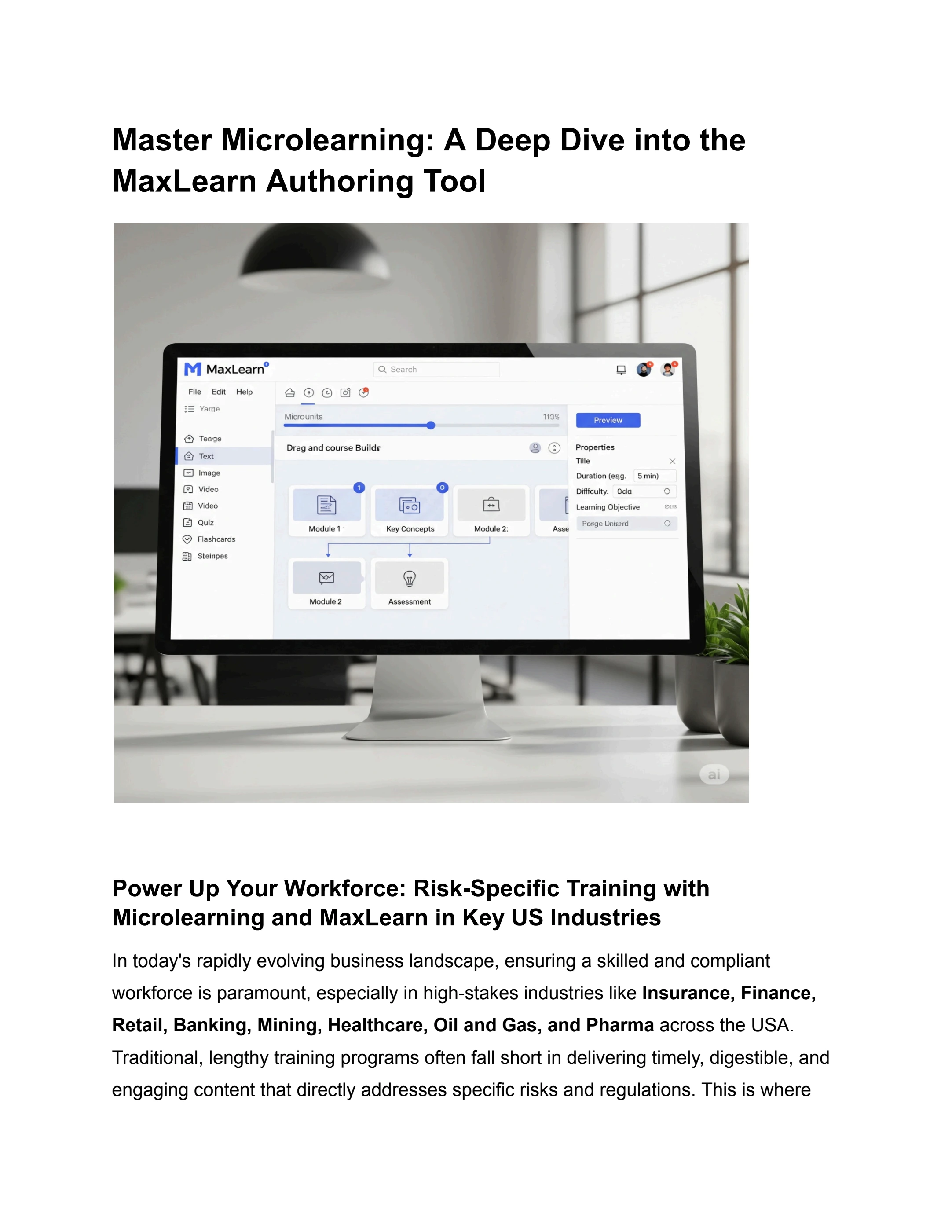 Master Microlearning_ A Deep Dive into the MaxLearn Authoring Tool