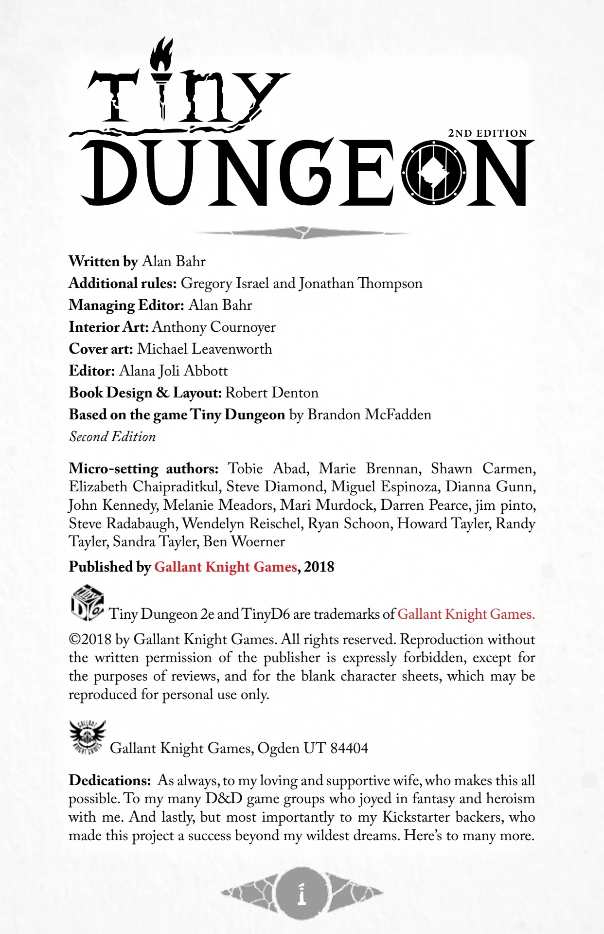 Tiny Dungeon Second Edition