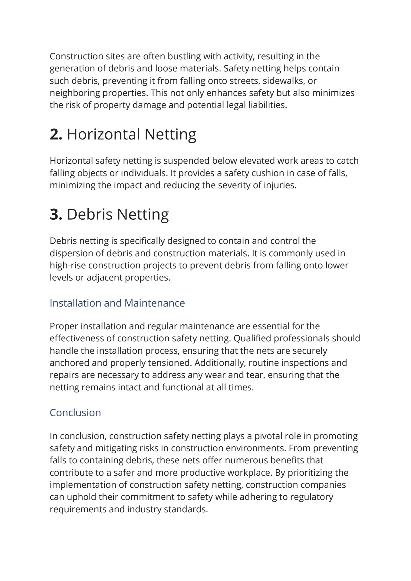 Ensuring Safety in Construction: The Importance Safety Netting