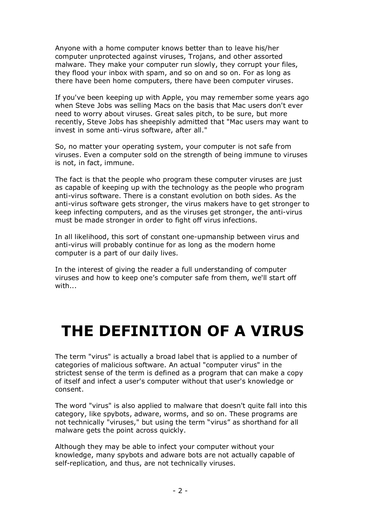 Protecting Your Computer From Viruses