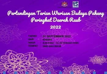 BUKU PROGRAM PERTANDINGAN SENI WARISAN PERINGKAT DAERAH RAUB 2022 ...