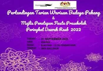BUKU PROGRAM PERTANDINGAN SENI WARISAN PERINGKAT DAERAH RAUB 2022 ...