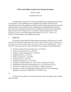 ICWA and Child in Need of Care Practice in Kansas - Guset User Flip PDF ...