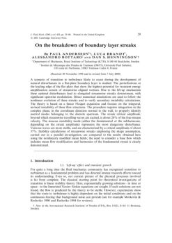 On the breakdown of boundary layer streaks - unige.it - Guset User Flip ...