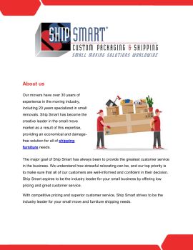 Cost-Effective Shipping Furniture State To State | Ship Smart Inc