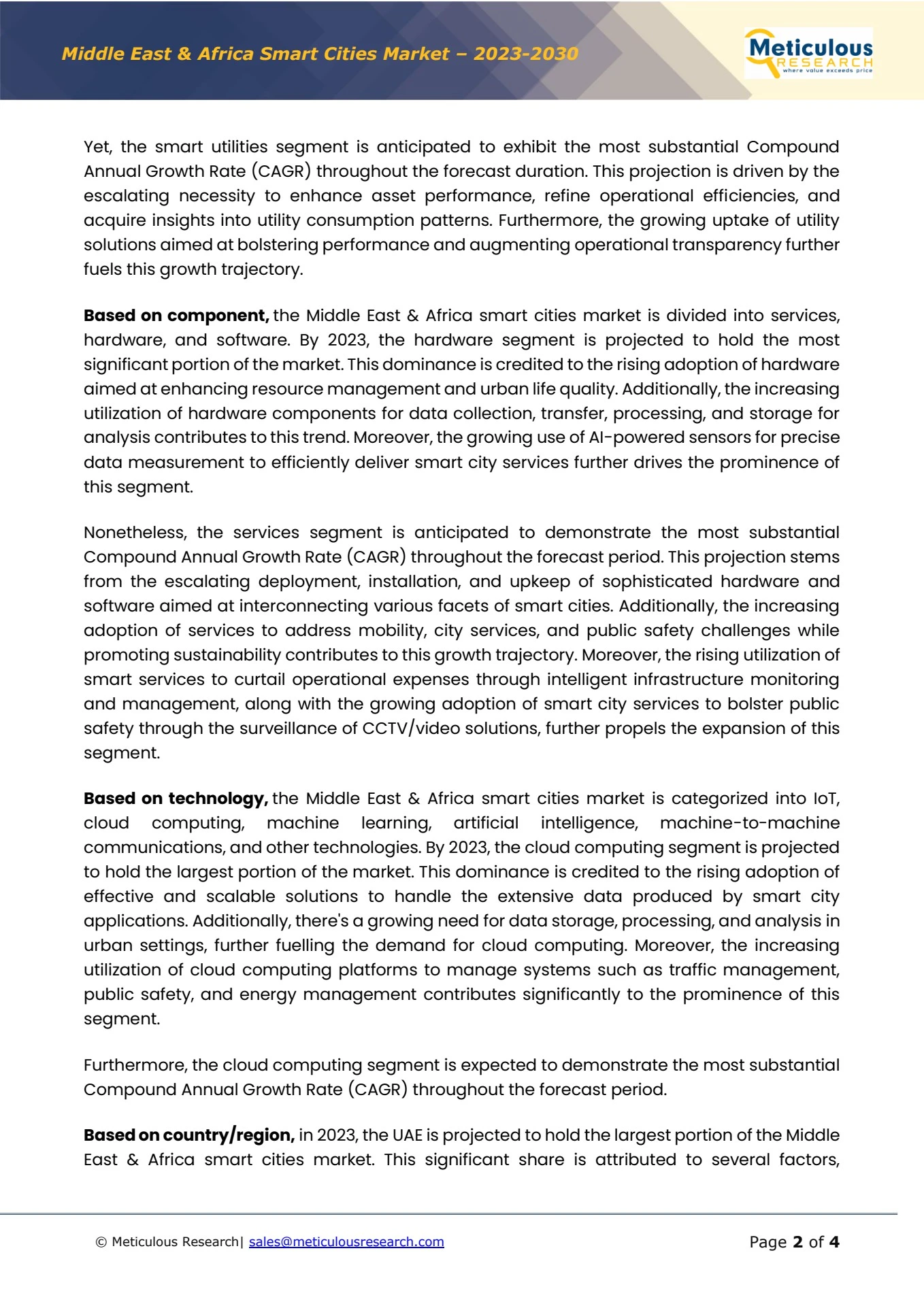 Middle East & Africa Smart Cities Market - Opportunity Analysis and ...