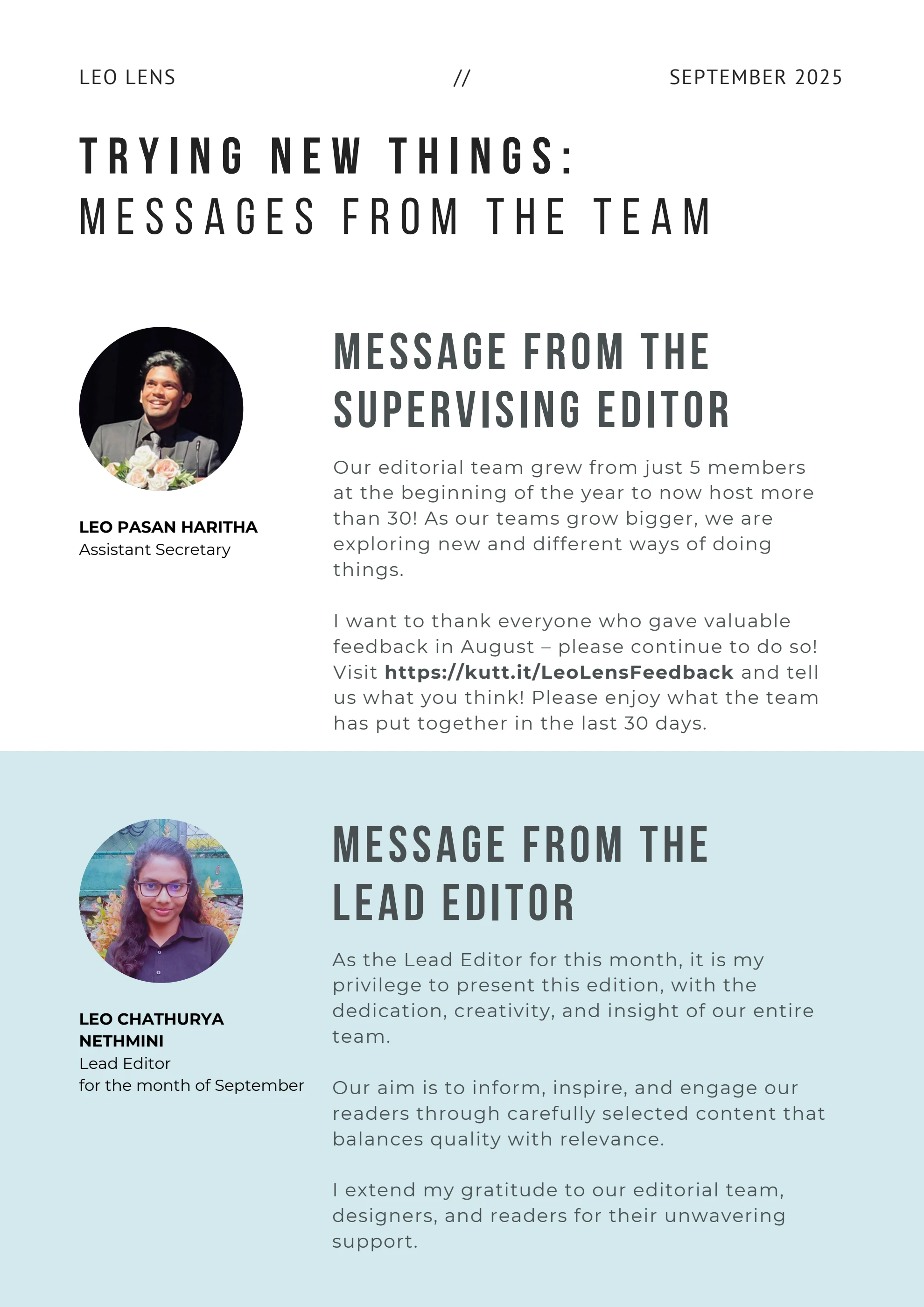 Leo Lens (Volume 2 Issue 3)
