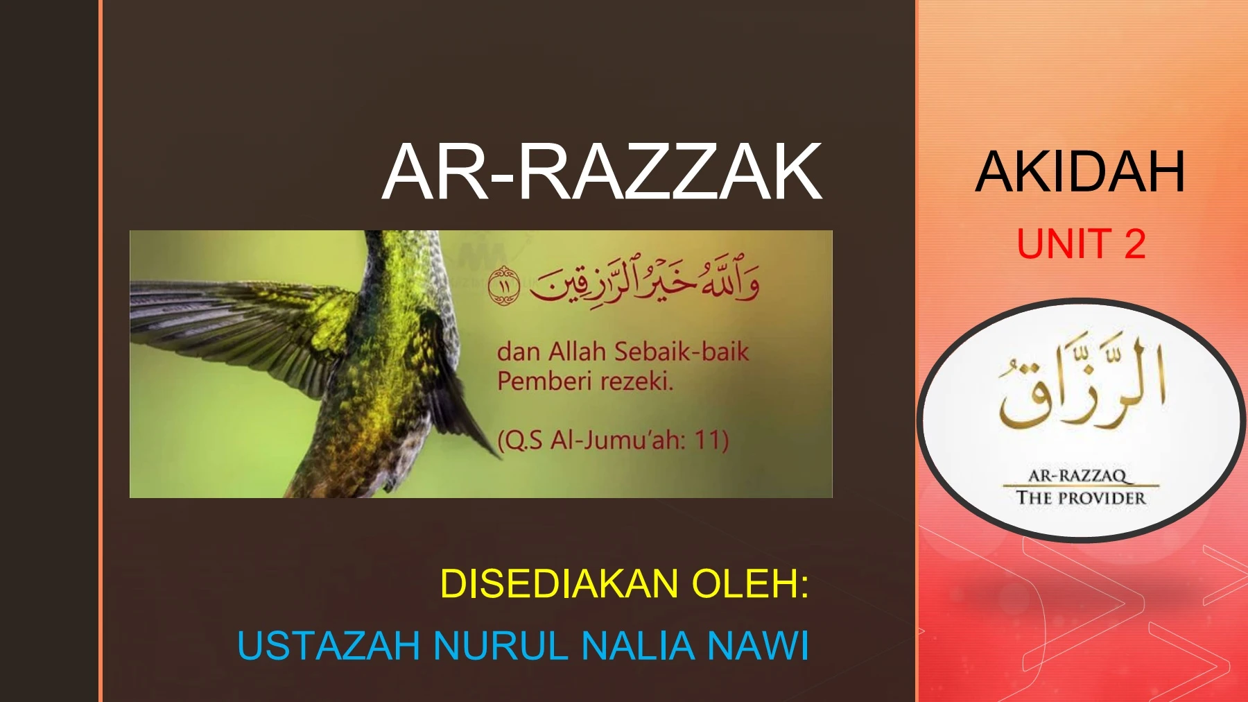 BAB 11 UNIT 2 AL-RAZZAK