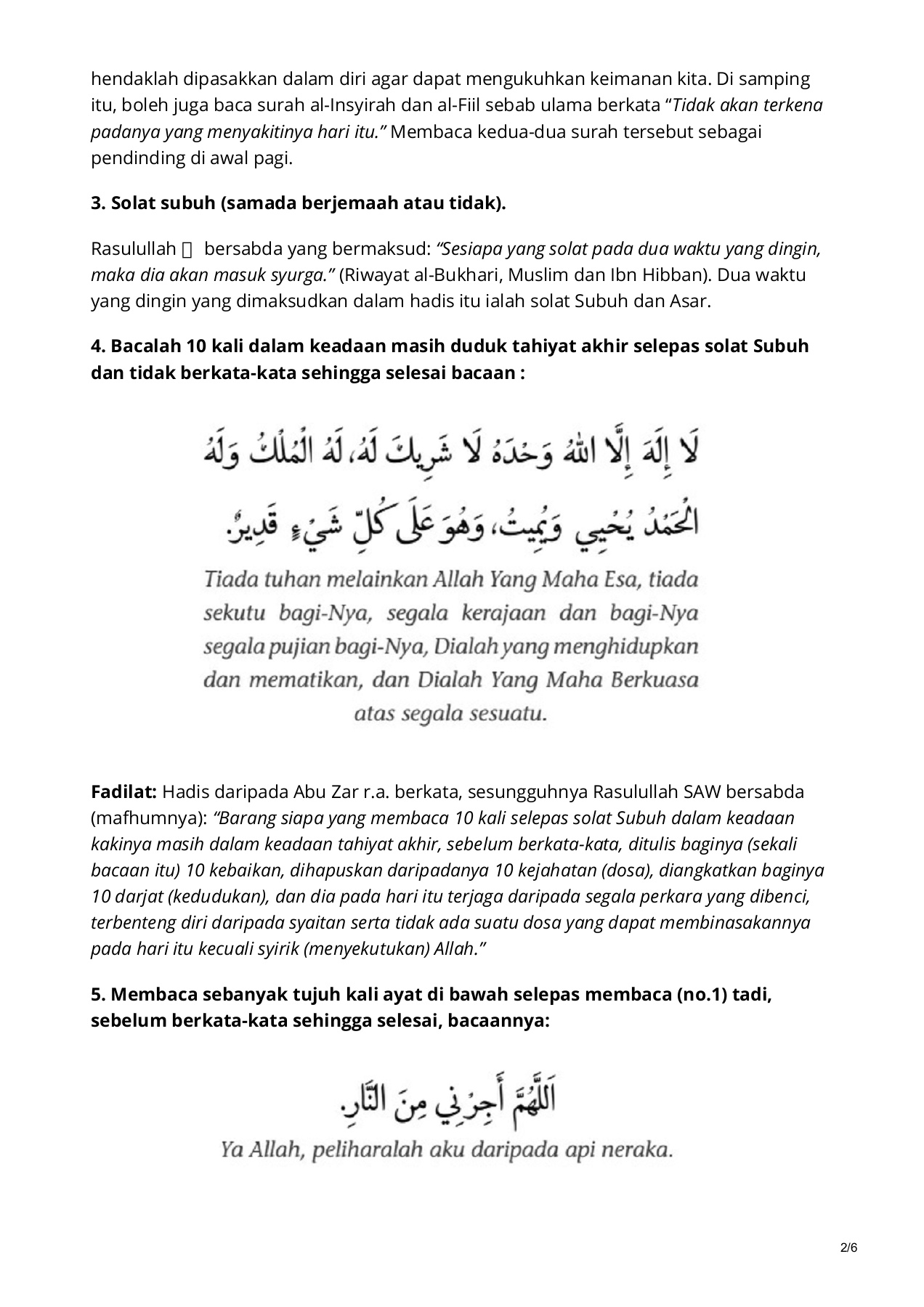 10 Amalan Hebat Seawal Subuh Pagi Flip Ebook Pages 1 6 Anyflip Anyflip