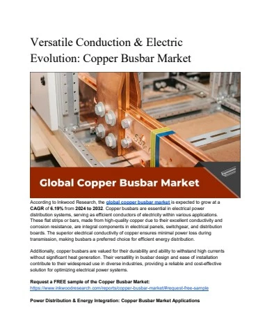 Versatile Conduction & Electric Evolution: Copper Busbar Market
