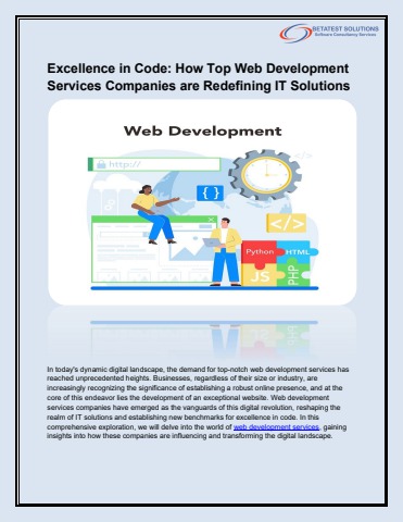 Excellence in Code: How Top Web Development Services Companies are ...