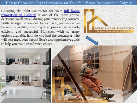 How to Choose the Right Contractor for Your Full House Renovation in ...