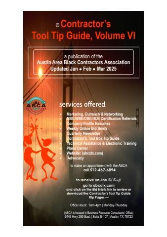ABCA - Construction Tool Tip Guide, Volume VI