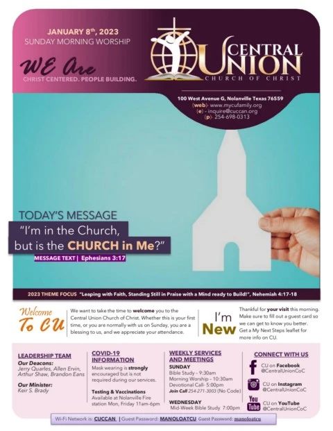 Sunday Bulletin - 01/08/23