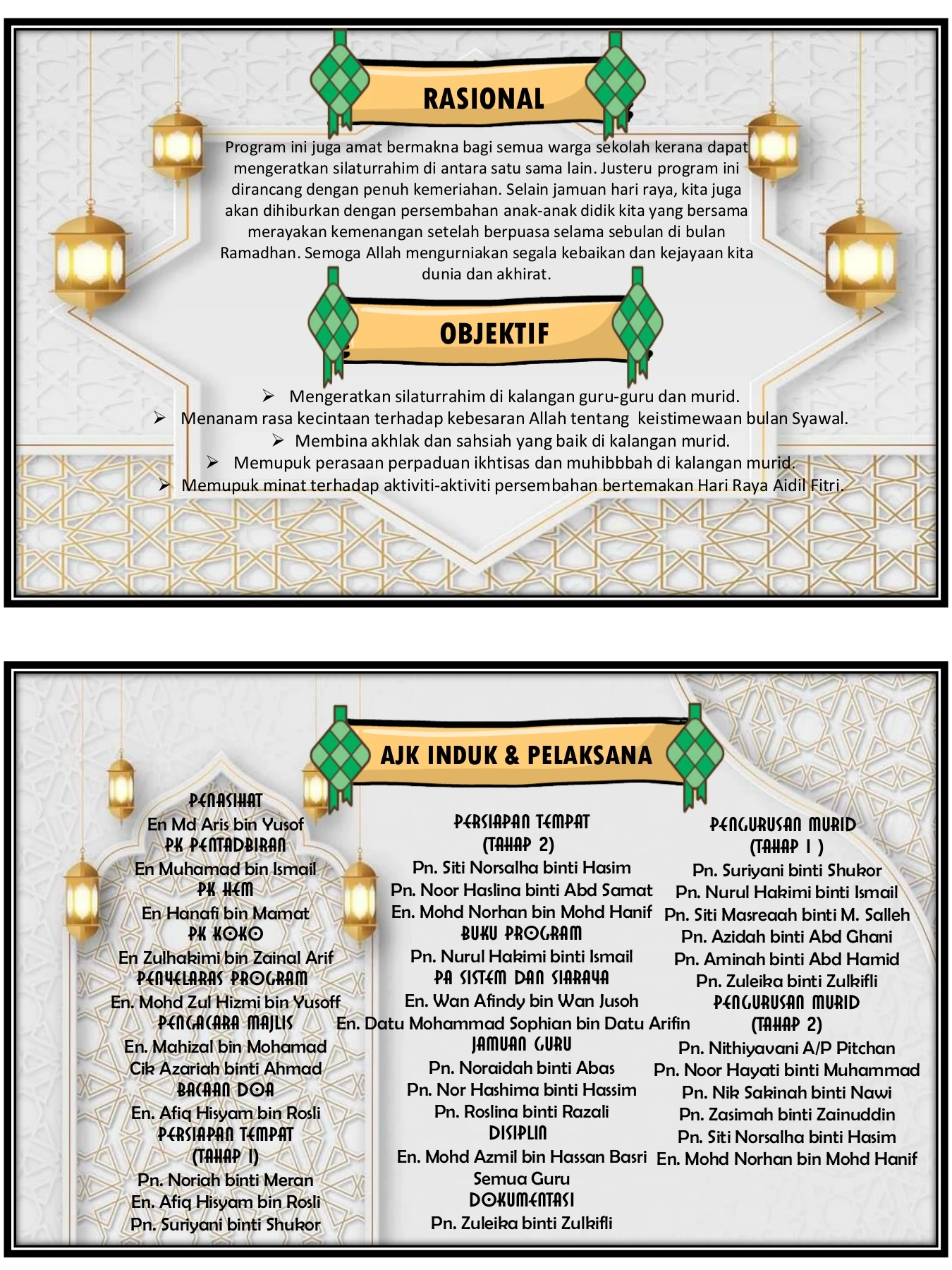 Buku Program Vip Raya BUKU PROGRAM HARI RAYA 2022