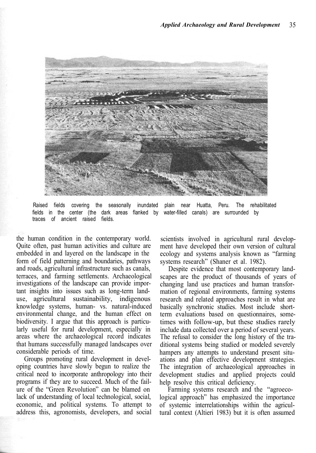 Applied Archaeology and Rural Development: Archaeology's ...