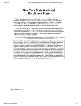 New York State Medicaid Enrollment Form - www.eMedNY.org _ AnyFlip ...
