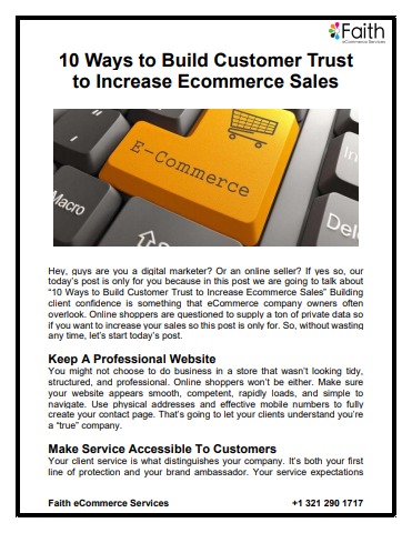 10 Ways to Build Customer Trust to Increase Ecommerce Sales ...