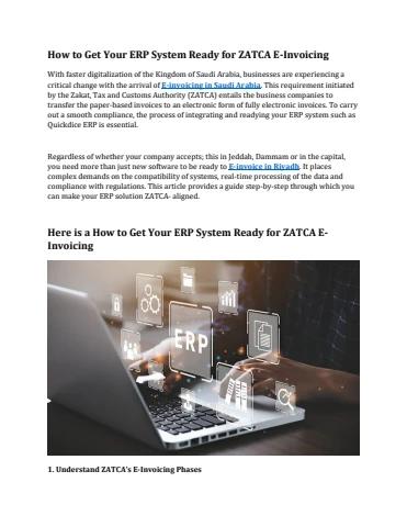 How to Get Your ERP System Ready for ZATCA E-Invoicing