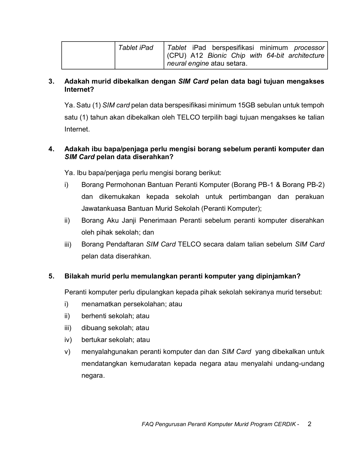 Faq Peranti Komputer Dan Sim Kad Pelan Data Flip Ebook Pages 1 8 Anyflip Anyflip