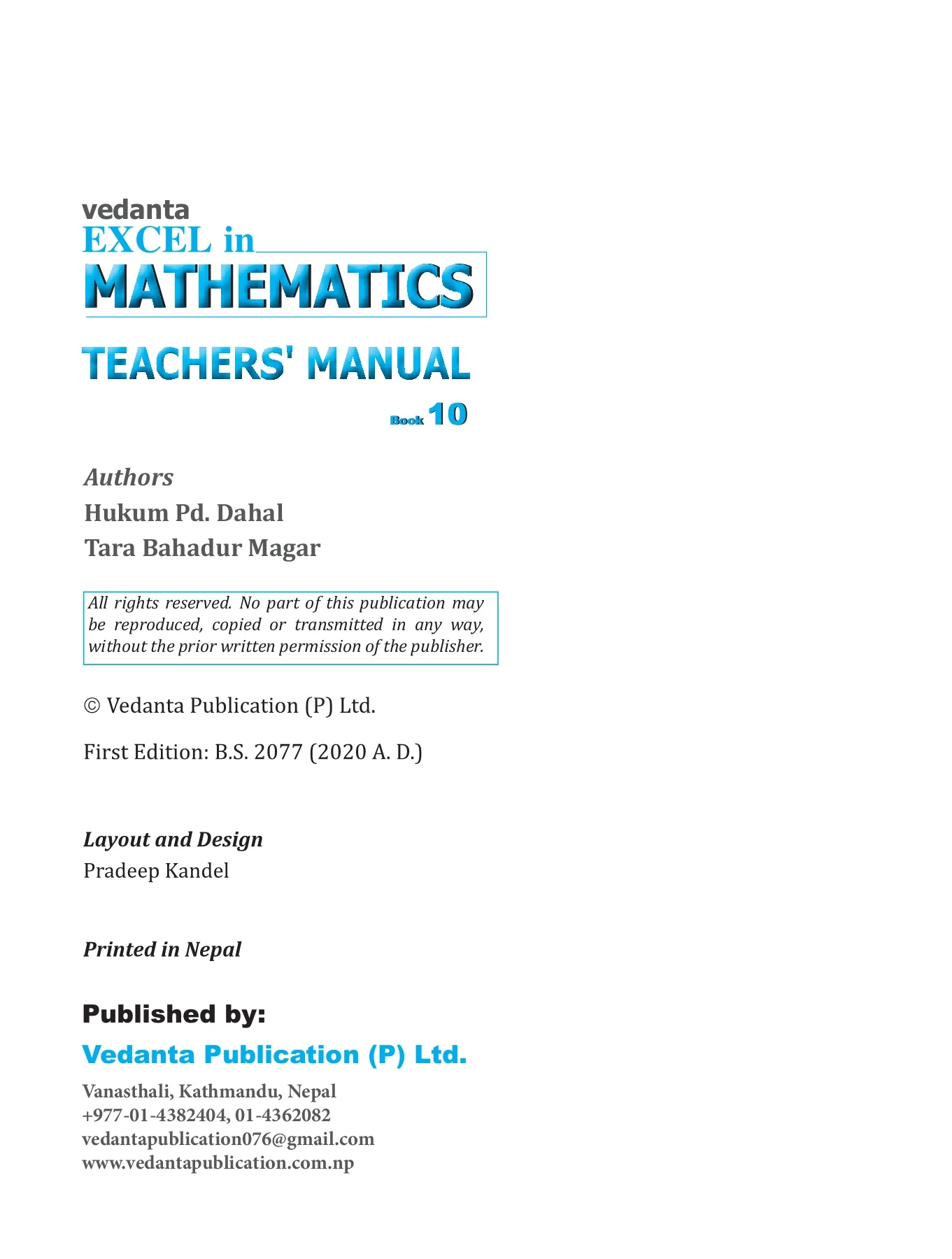 Vedanta Excel in Mathematics Teachers' Manual-10 Final - Flip