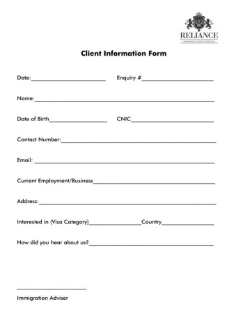 Client Information Form