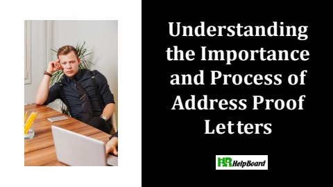 Address Proof Letter