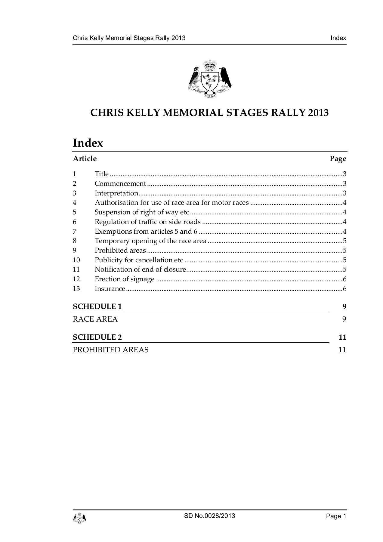 Chris Kelly Memorial Stages Rally 2013 - Tynwald