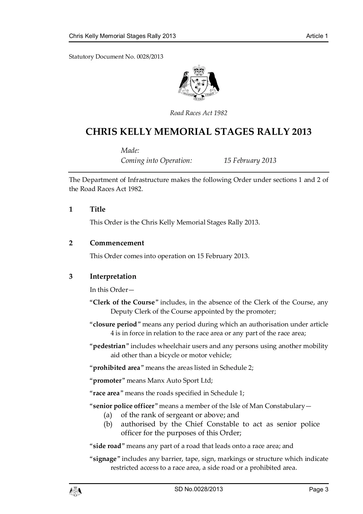 Chris Kelly Memorial Stages Rally 2013 - Tynwald