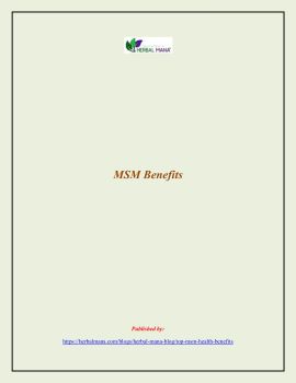 MSM Benefits