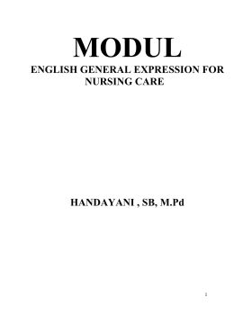 MODUL ENGLISH GENERAL EXPRESSION FOR NURSING CARE - idamariana1992 Flip ...