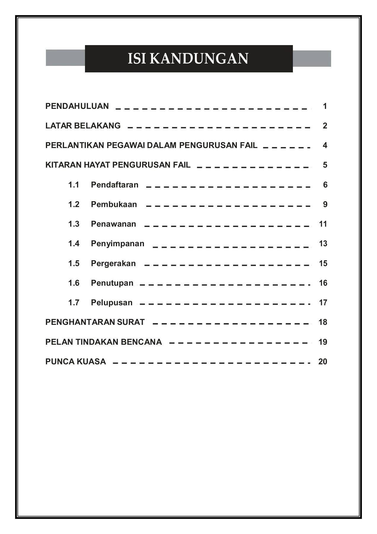 Panduan Asas Pengurusan Rekod & Fail Jabatan