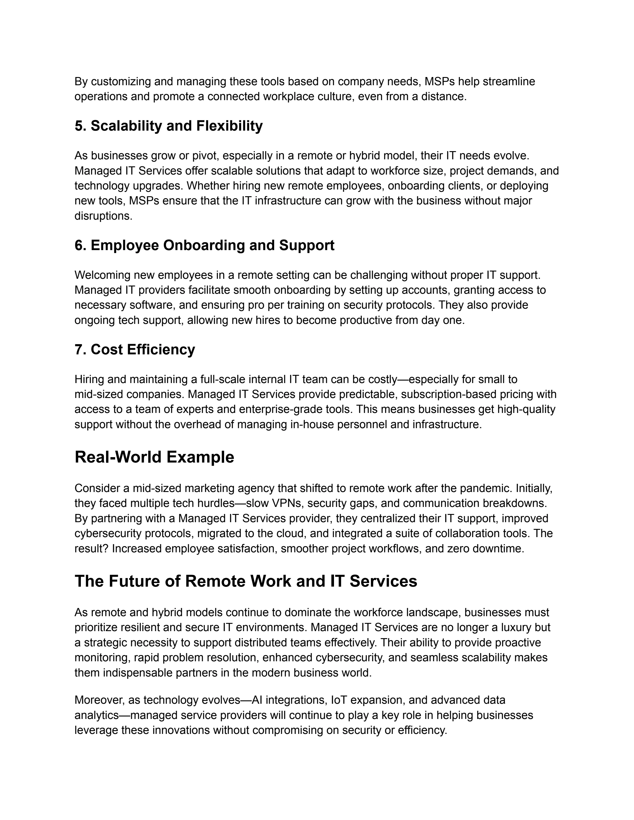 The Role of Managed IT Services in Supporting Remote Work