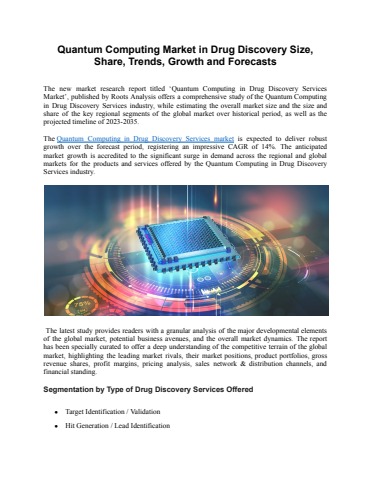 Quantum Computing Market in Drug Discovery Size, Share, Trends, Growth ...