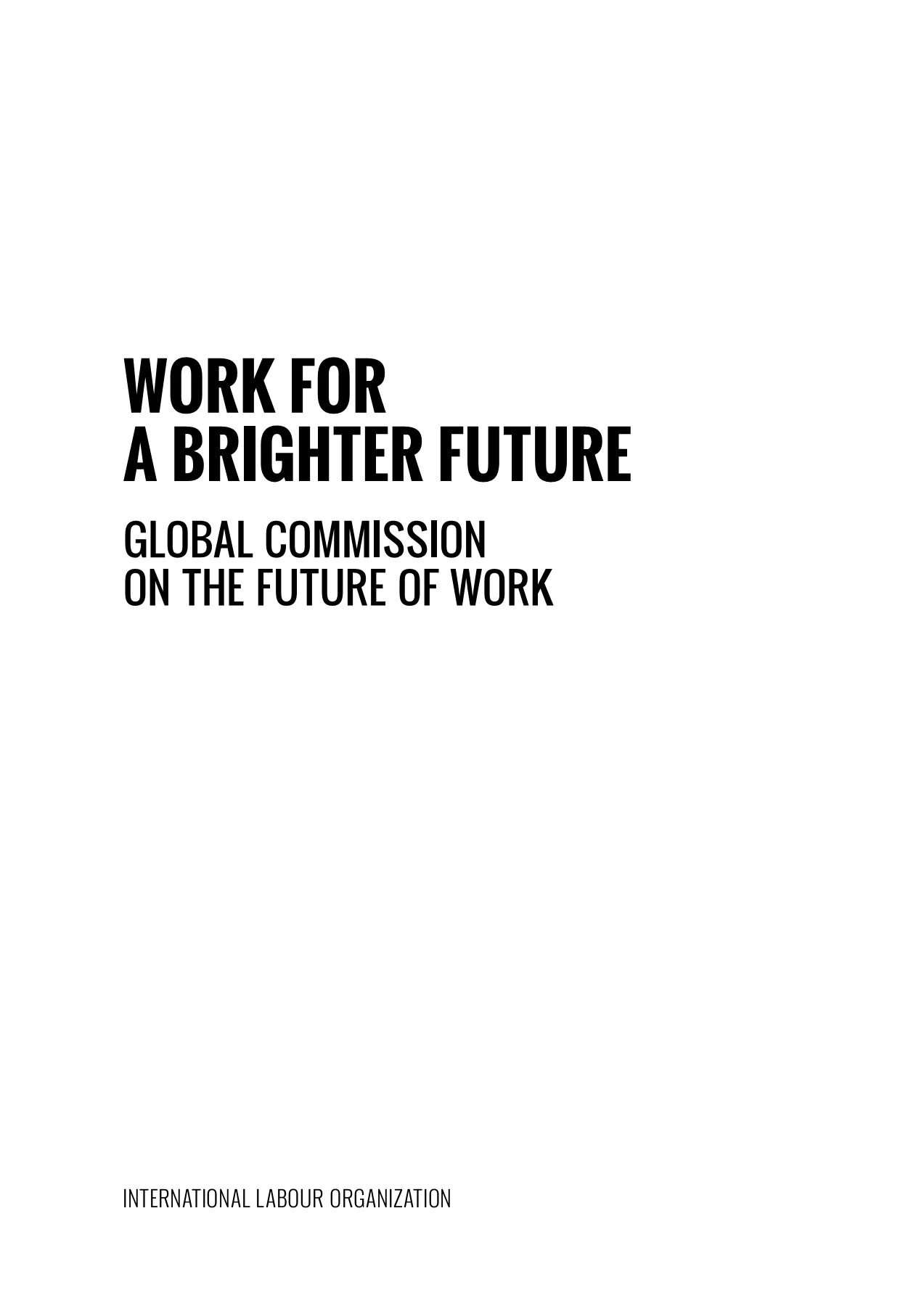 Work for a brighter future