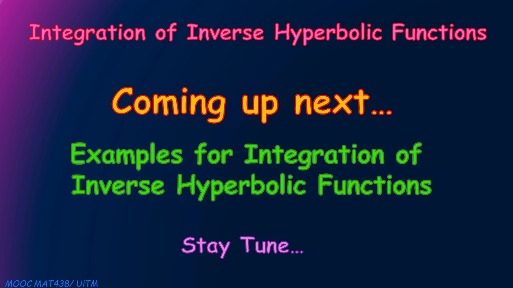 2.7 integration of inverse hyperbolic functions