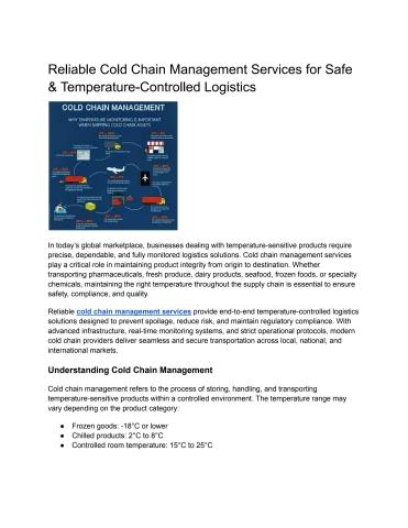 Cold Chain Management Services | Safe Logistics - AWL India Flip PDF ...