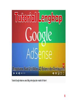 Panduan Lengkap Download Tutorial Google AdSense PDF: Dari Pemula Hingga Ahli