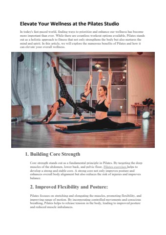 Elevate Your Wellness at the Pilates Studio - Blue Chip Conditioning ...