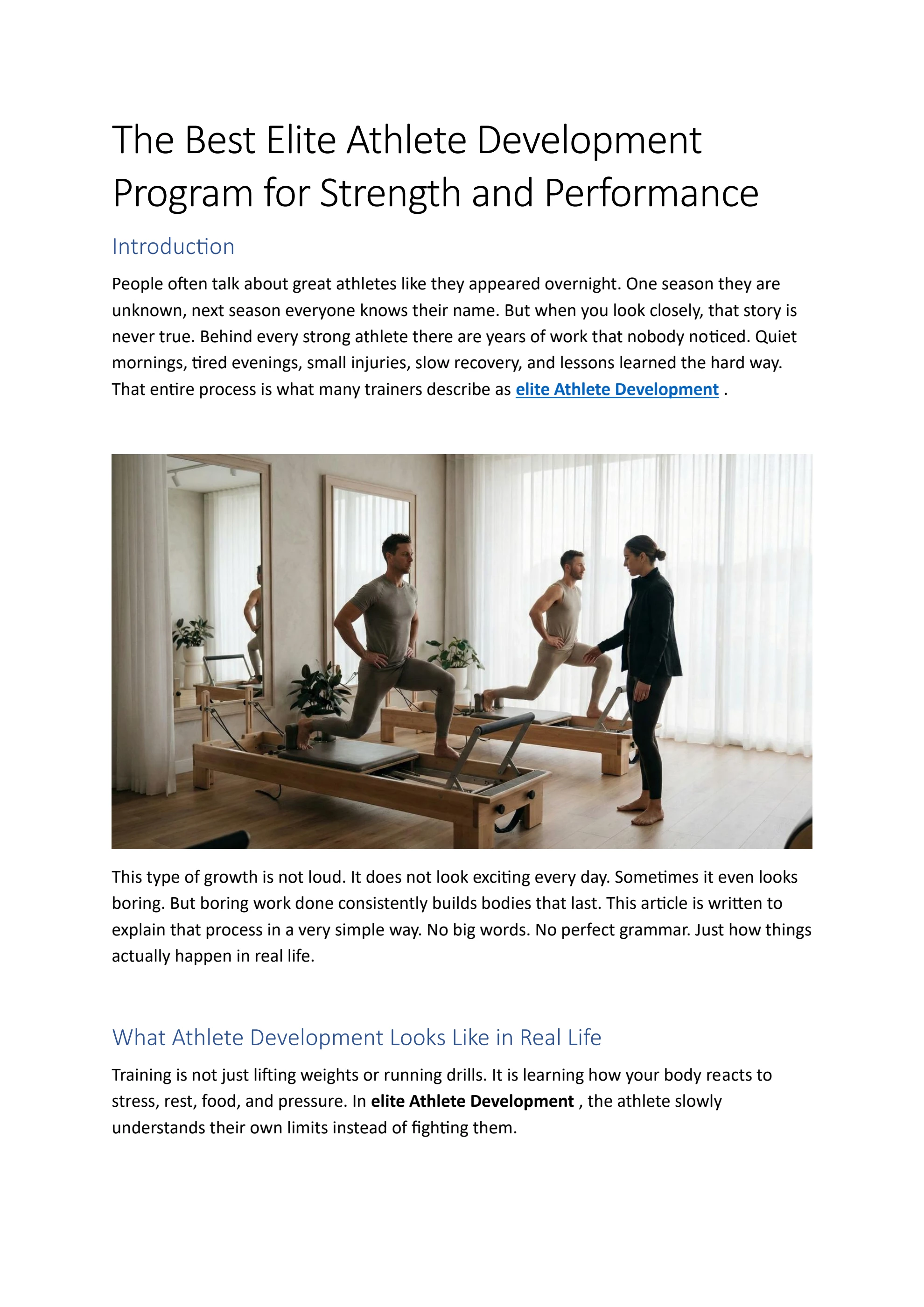 The Best Elite Athlete Development Program for Strength and Performance