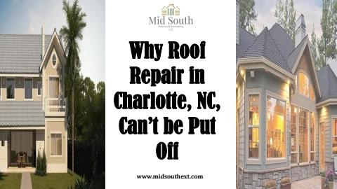 Roof Repair Charlotte NC